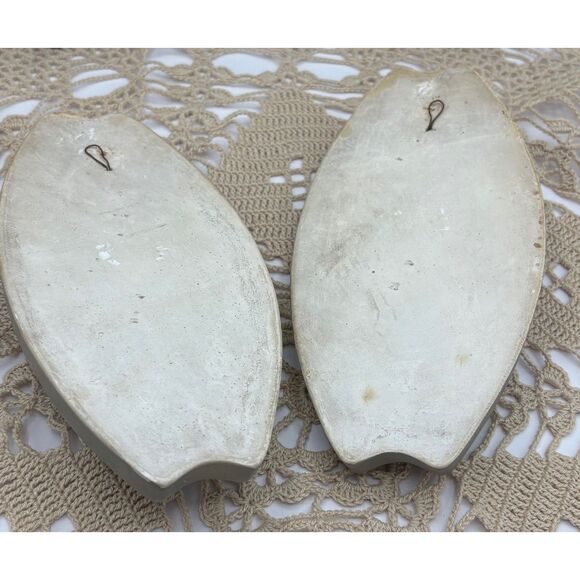 Vintage Lusterware Chalkware Fruit Plaques Wall Decor Kitchen - Picture 2 of 6